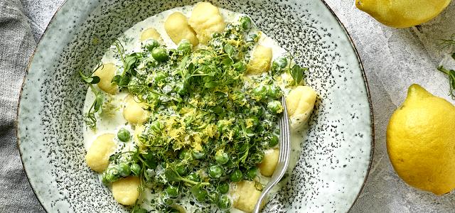 Gnocchi with Peas and Spinach